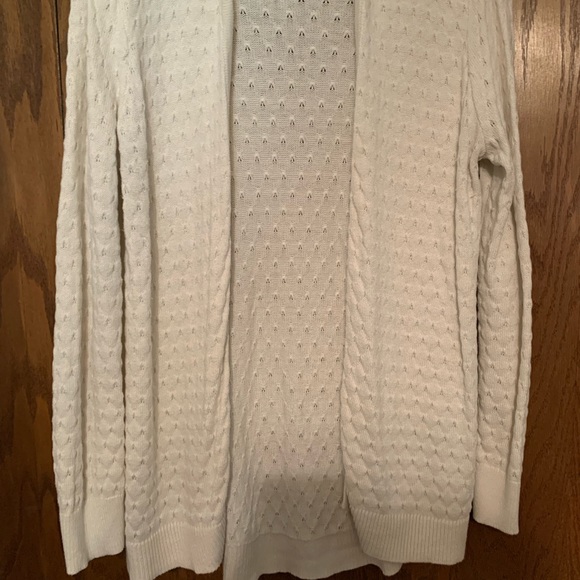 Loft Open Front Cream Cardigan Sweater Size XL - Picture 5 of 8